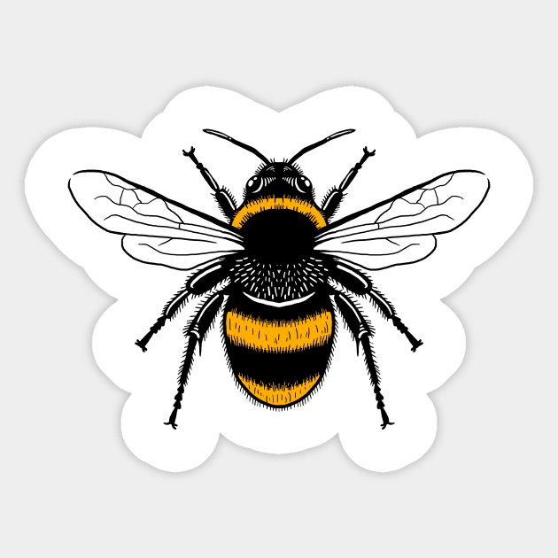 Worker Bee Symbol - Manchester Bee Sticker by dumbshirts